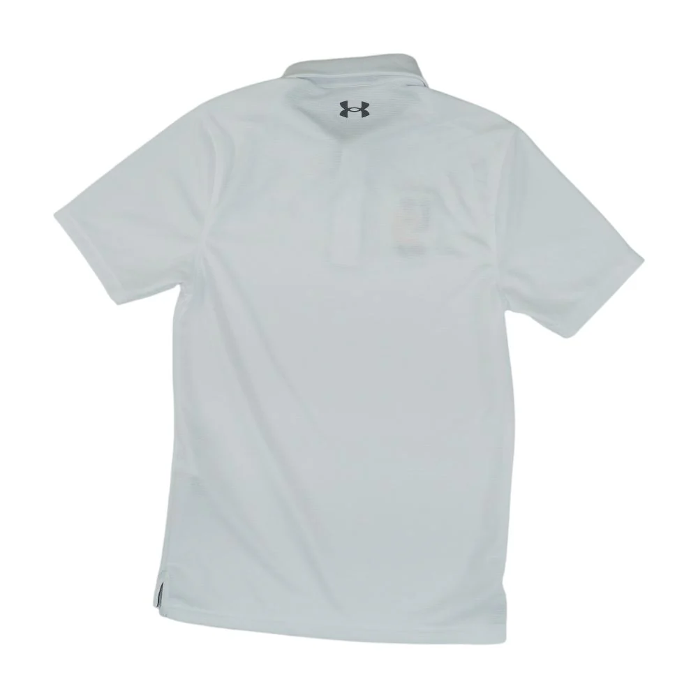 White Solid Short Sleeve Polo - Image 2