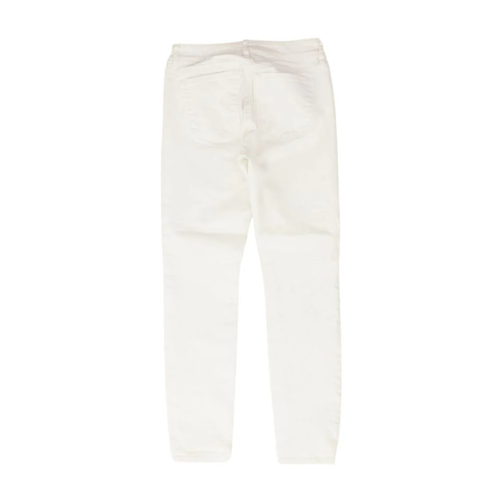 White Solid Skinny Leg Jeans - Image 2