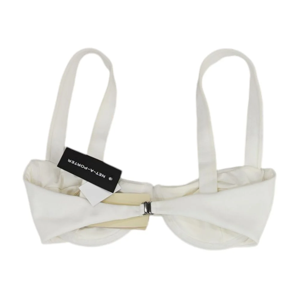 White Solid Swim Top - Image 2