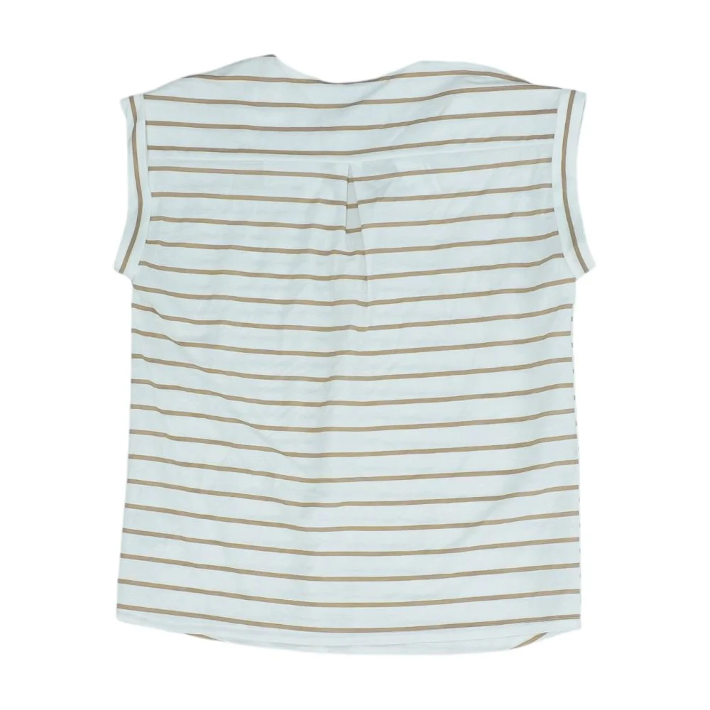 White Striped Knit Top - Image 2