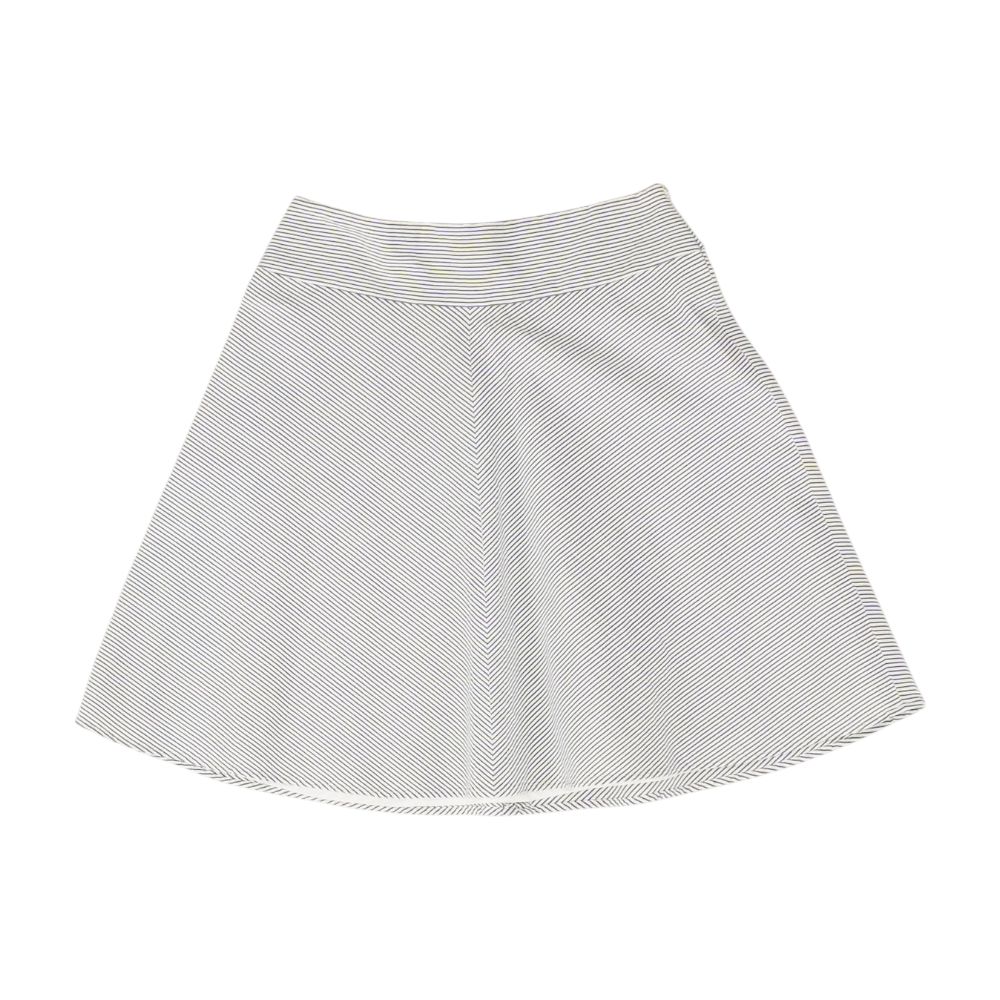 White Striped Midi Skirt