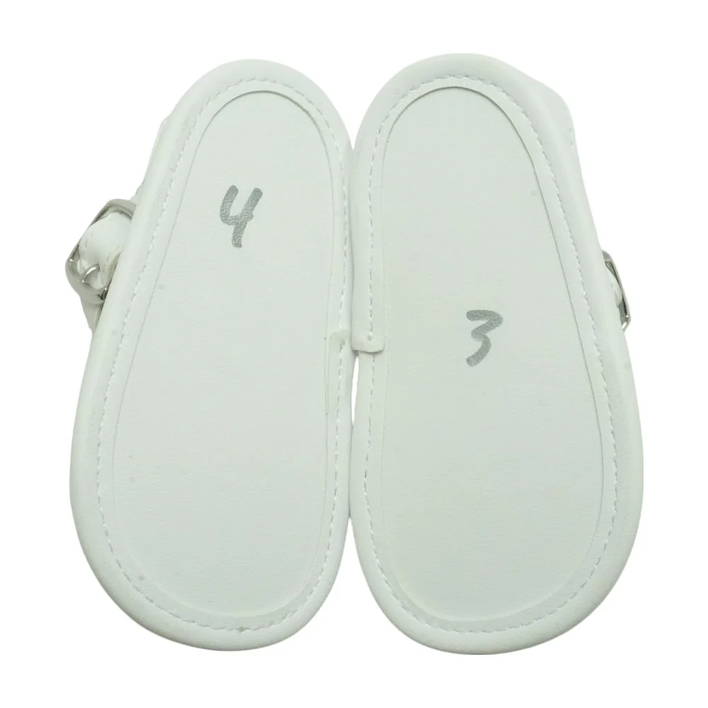 White Synthetic Crib Shoes - Image 3