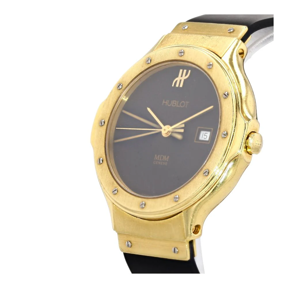 Women's 18K Gold Case With Black Silicone Band Watch - Image 2