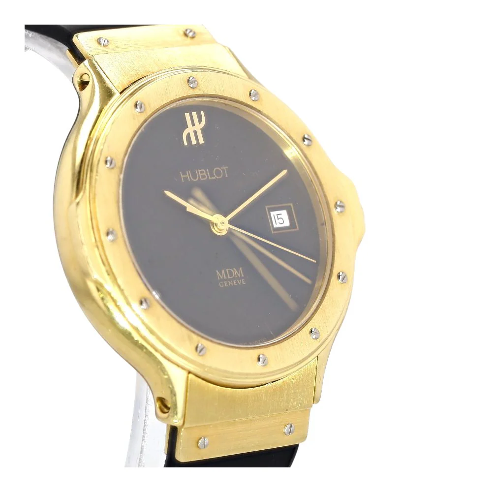 Women's 18K Gold Case With Black Silicone Band Watch - Image 3