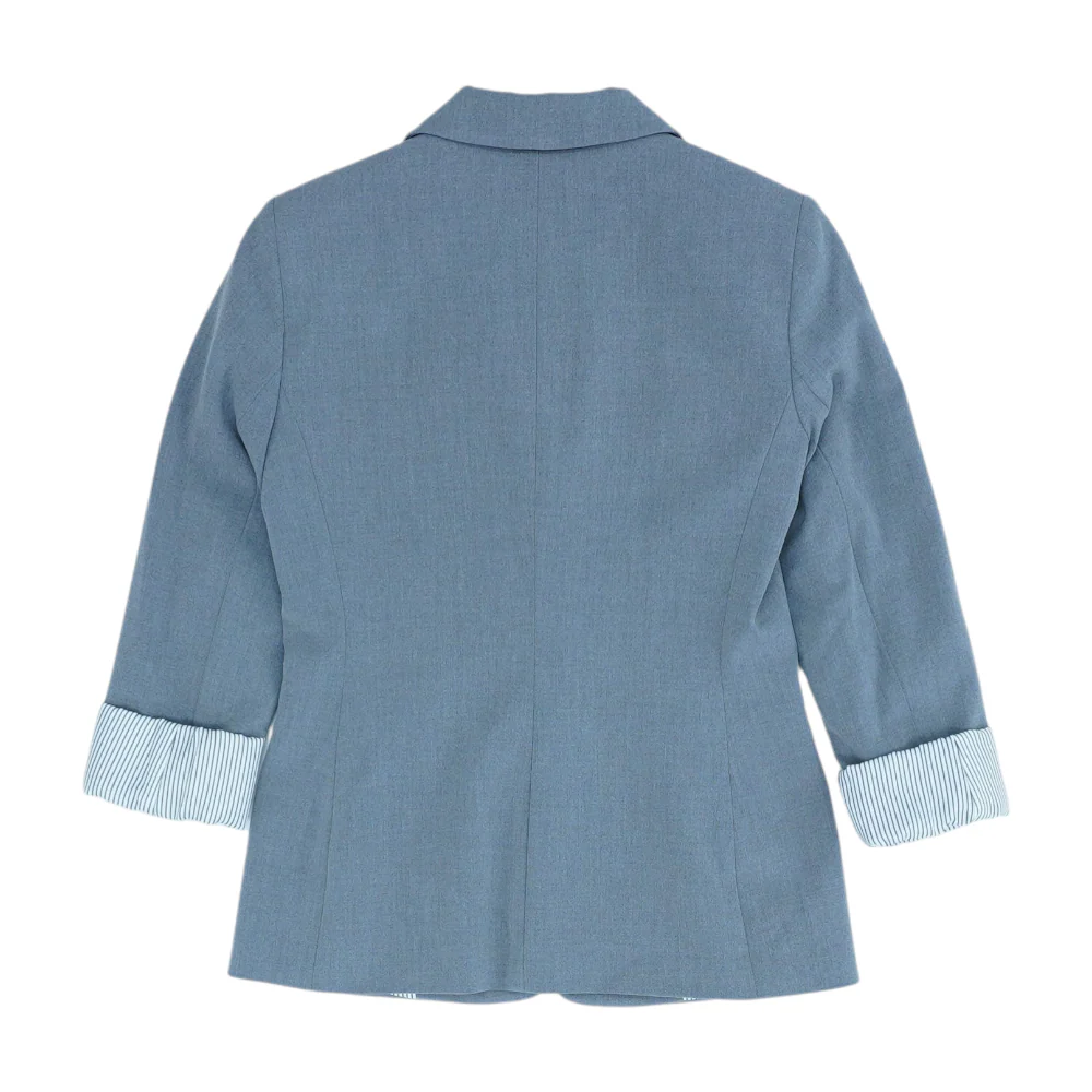Gray Solid Blazer - Image 2