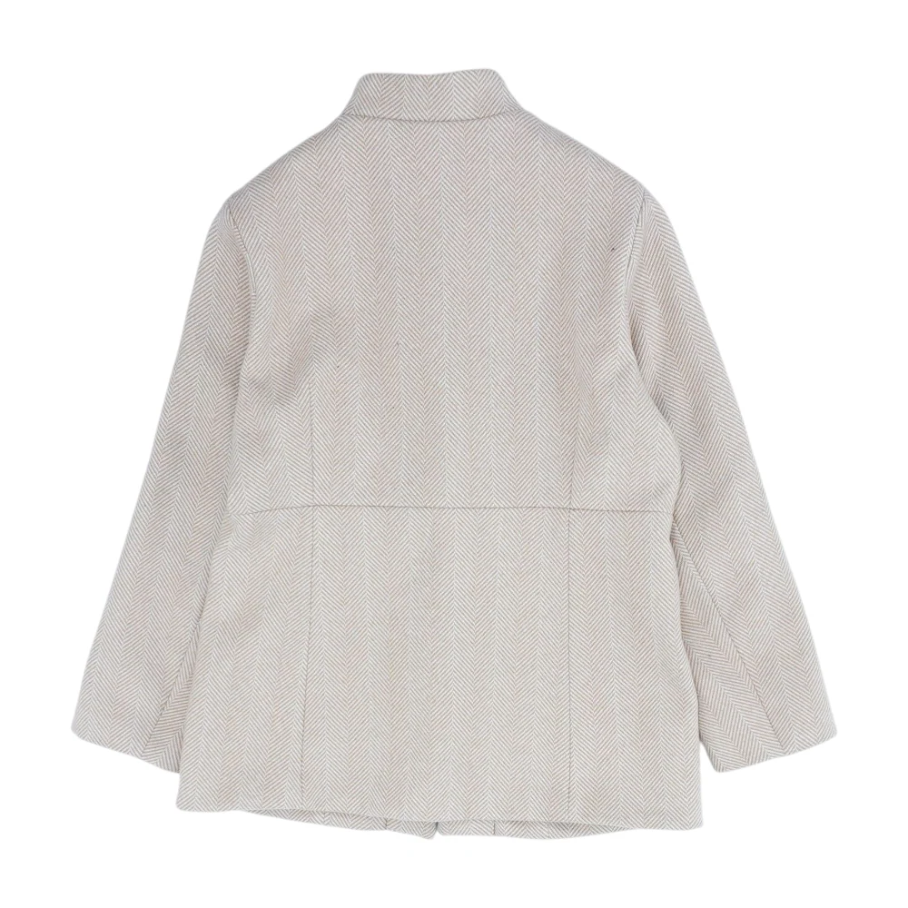 Tan Herringbone Blazer - Image 2