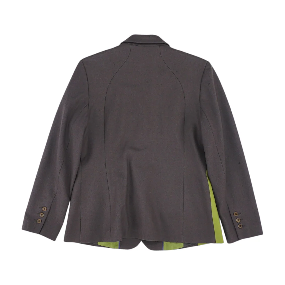 Brown Color Block Blazer - Image 2