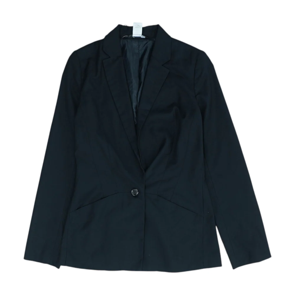 Black Solid Blazer