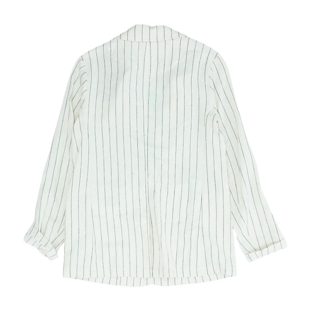 Beige Striped Blazer - Image 2