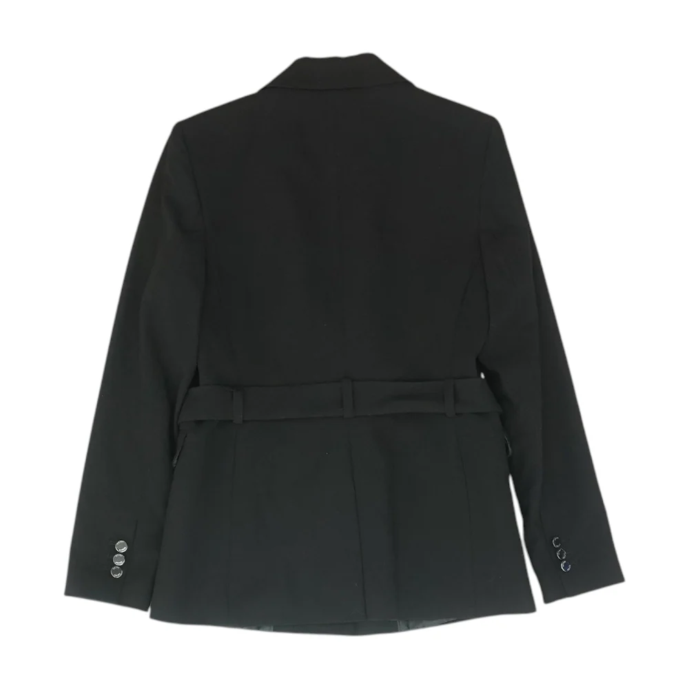 Black Solid Blazer - Image 2