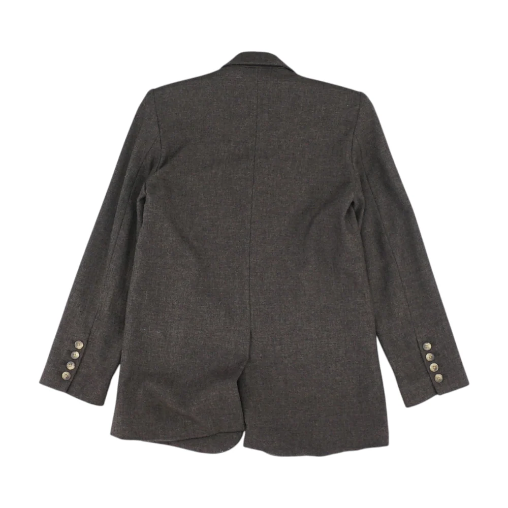 Brown Solid Blazer - Image 2
