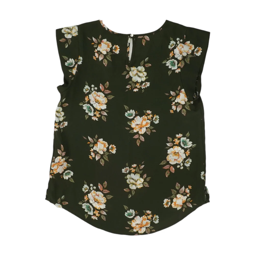 Green Floral Blouse - Image 2
