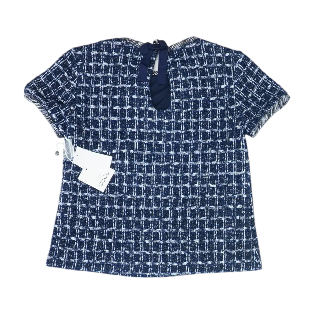 Navy Check Blouse - Image 2