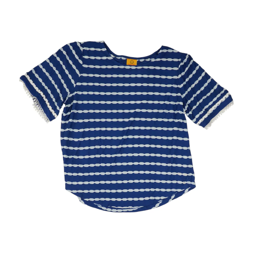 Blue Petite Striped Blouse