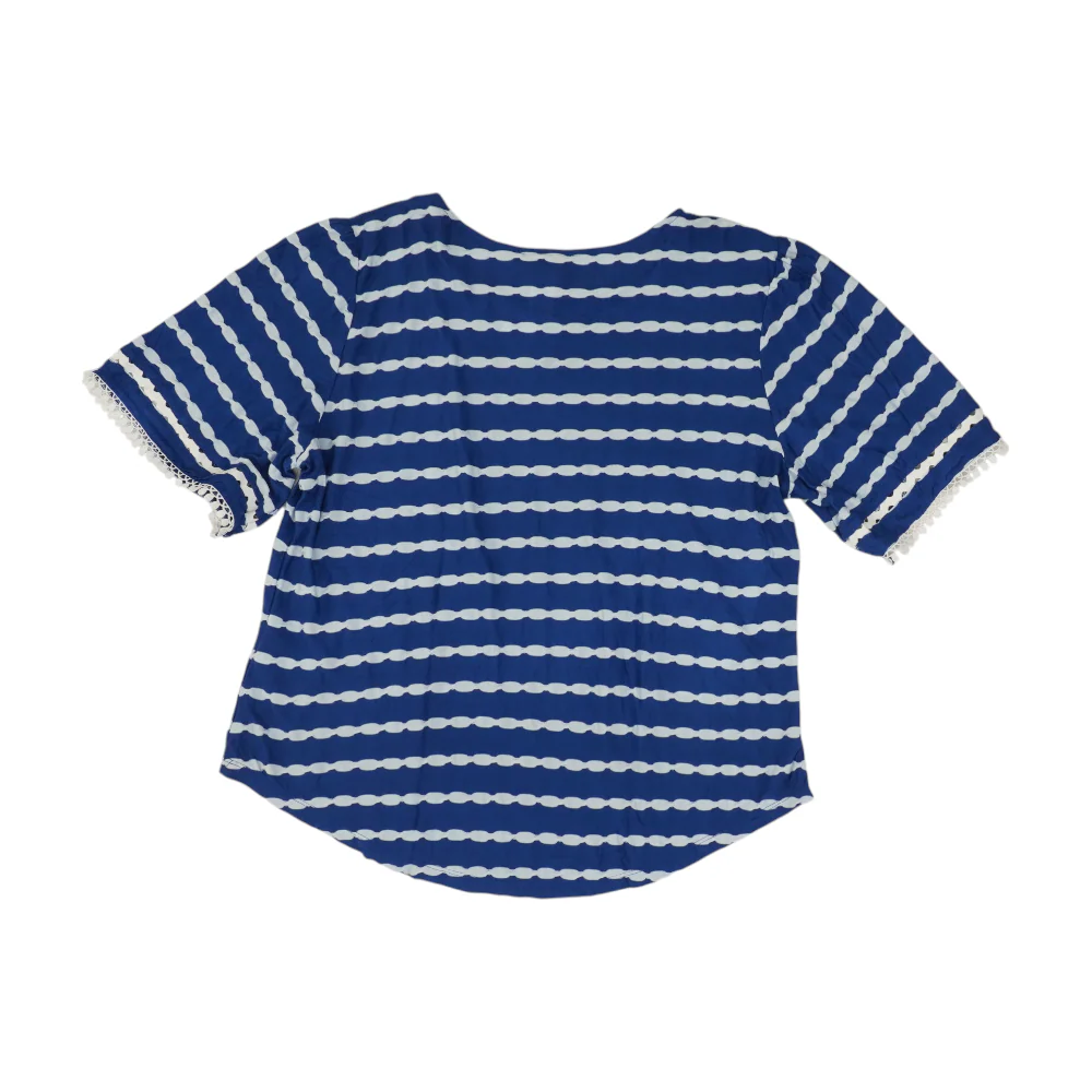 Blue Petite Striped Blouse - Image 2