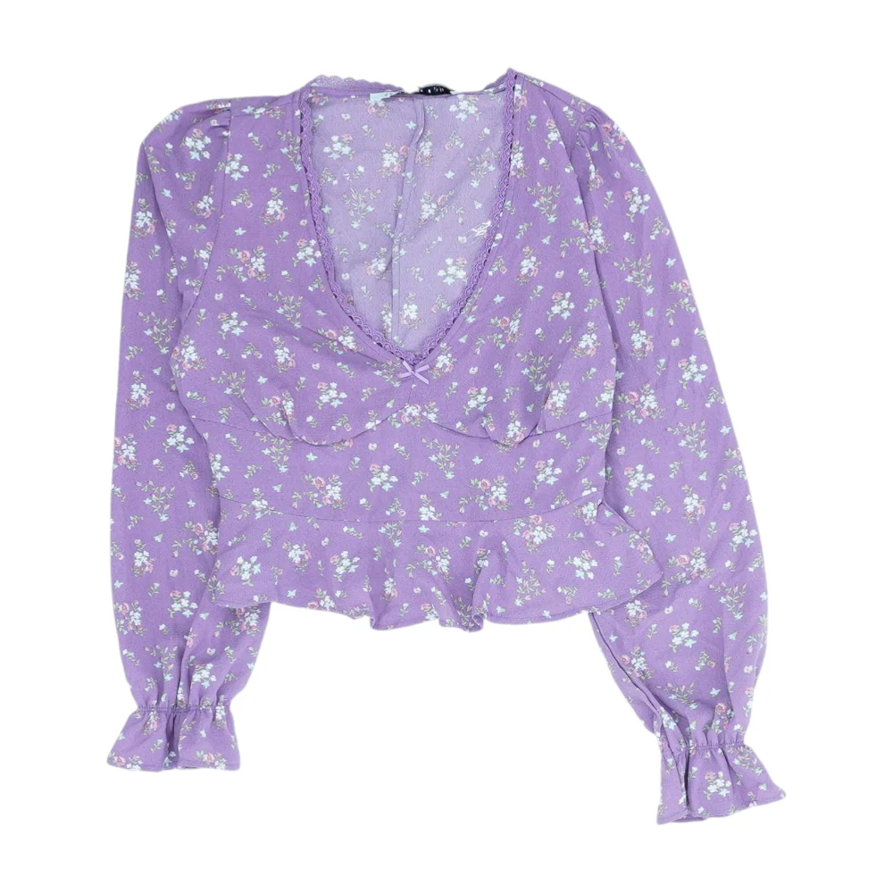 Purple Floral Blouse
