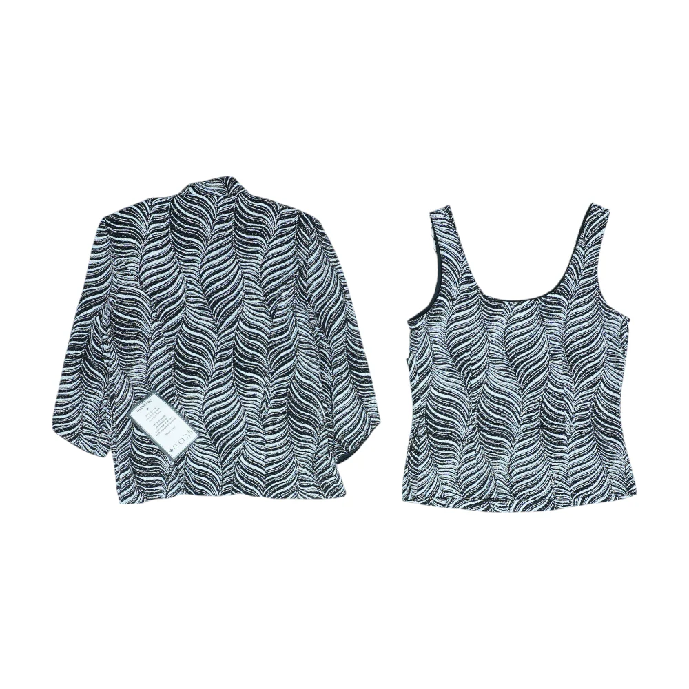Black Graphic Jacket and Tank Set - Image 2