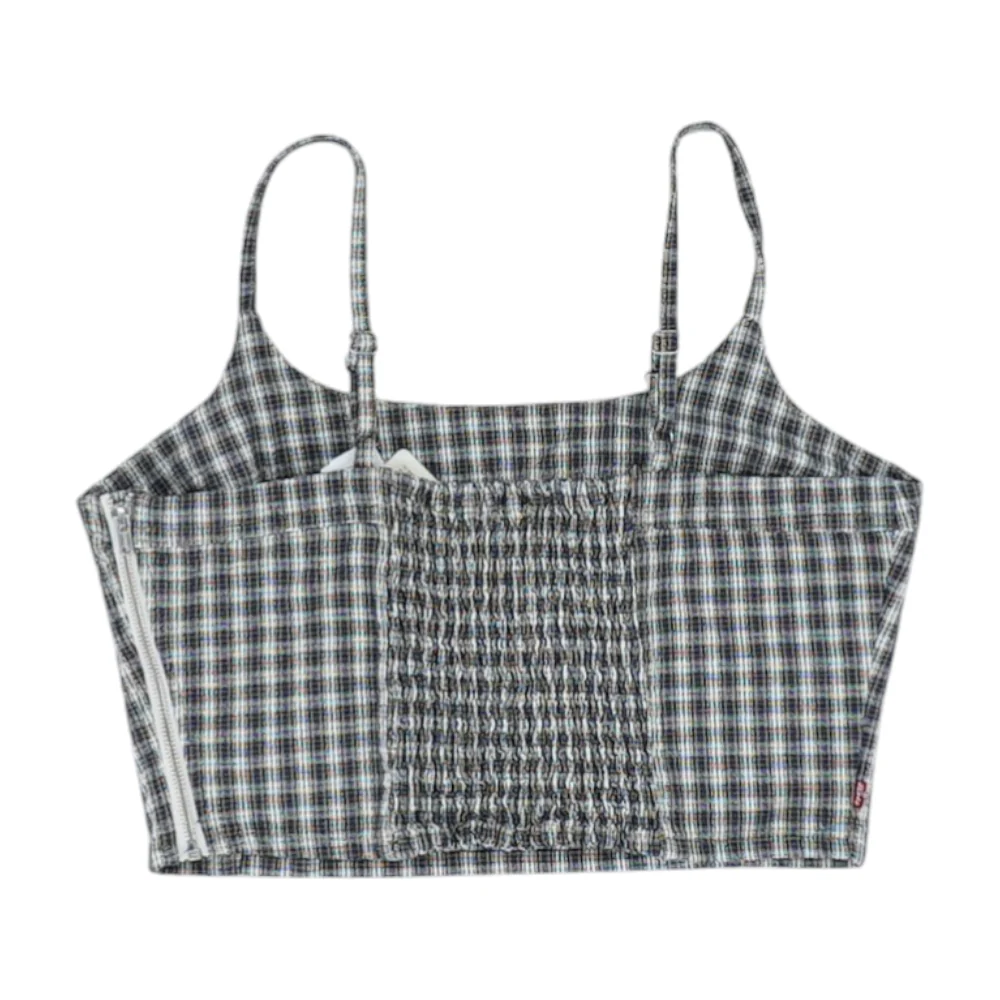 Multi Plaid Cropped Blouse - Image 2