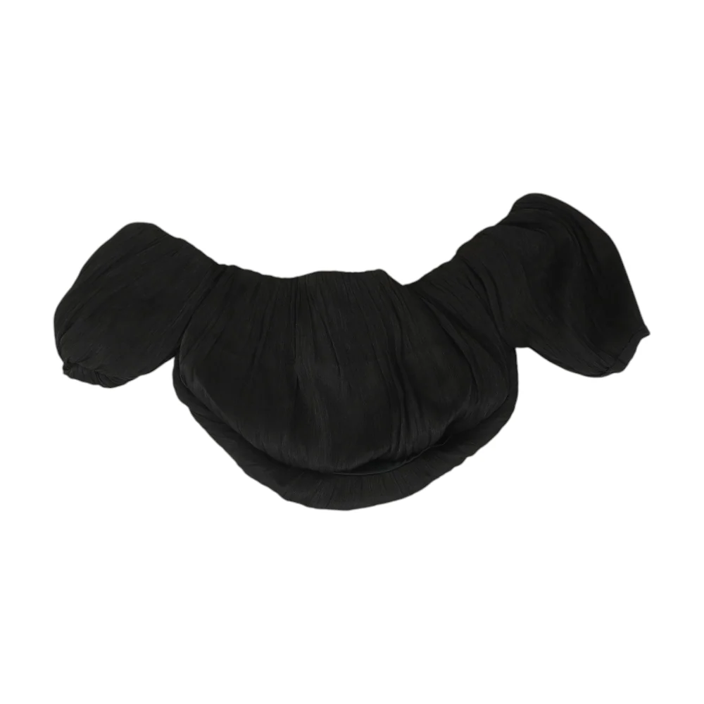 Black Cropped Blouse - Image 2