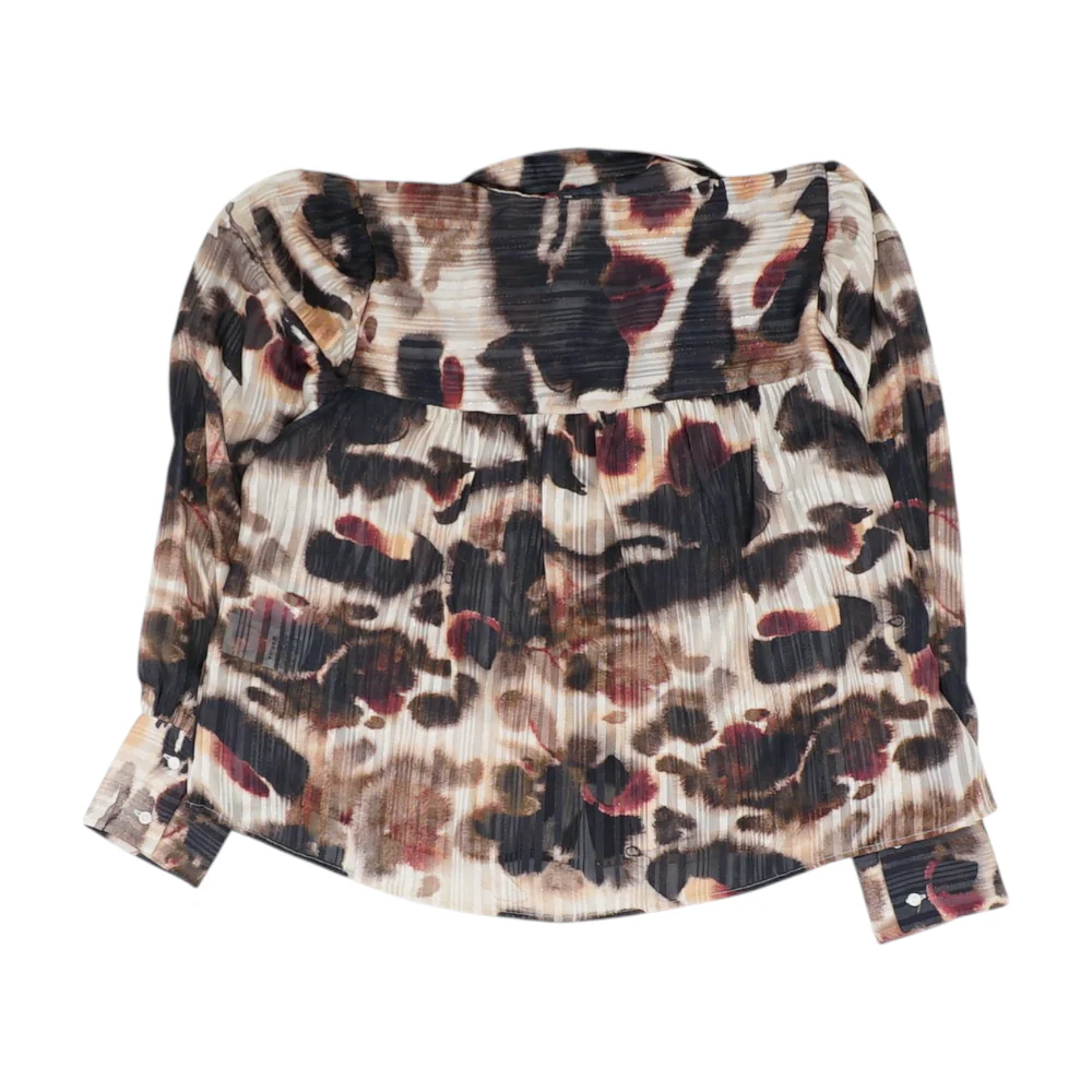 Brown Print Blouse - Image 2