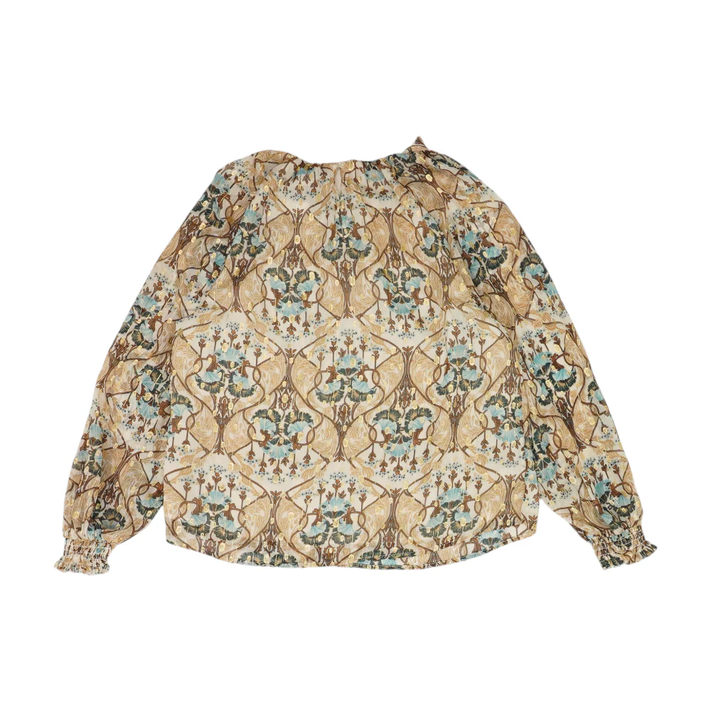 Beige Floral Blouse - Image 2