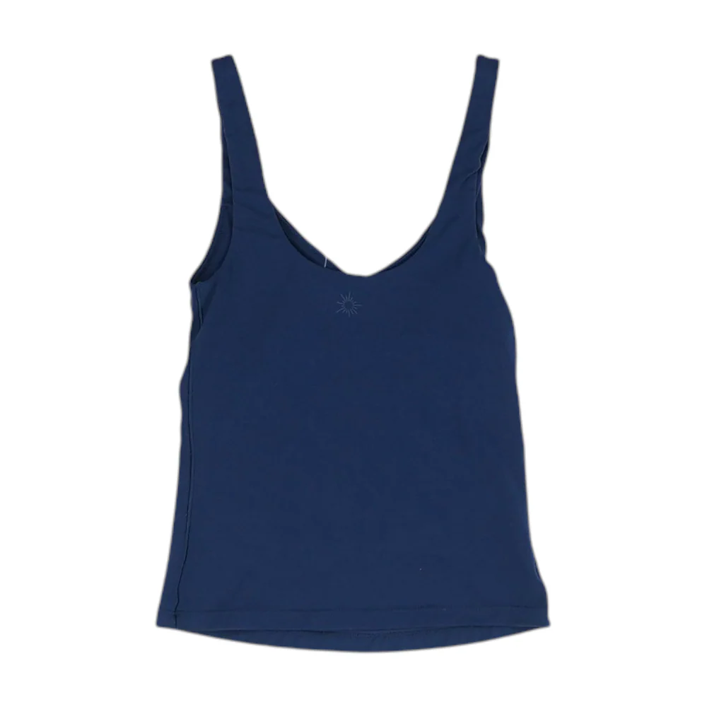 Navy Cropped Blouse - Image 2