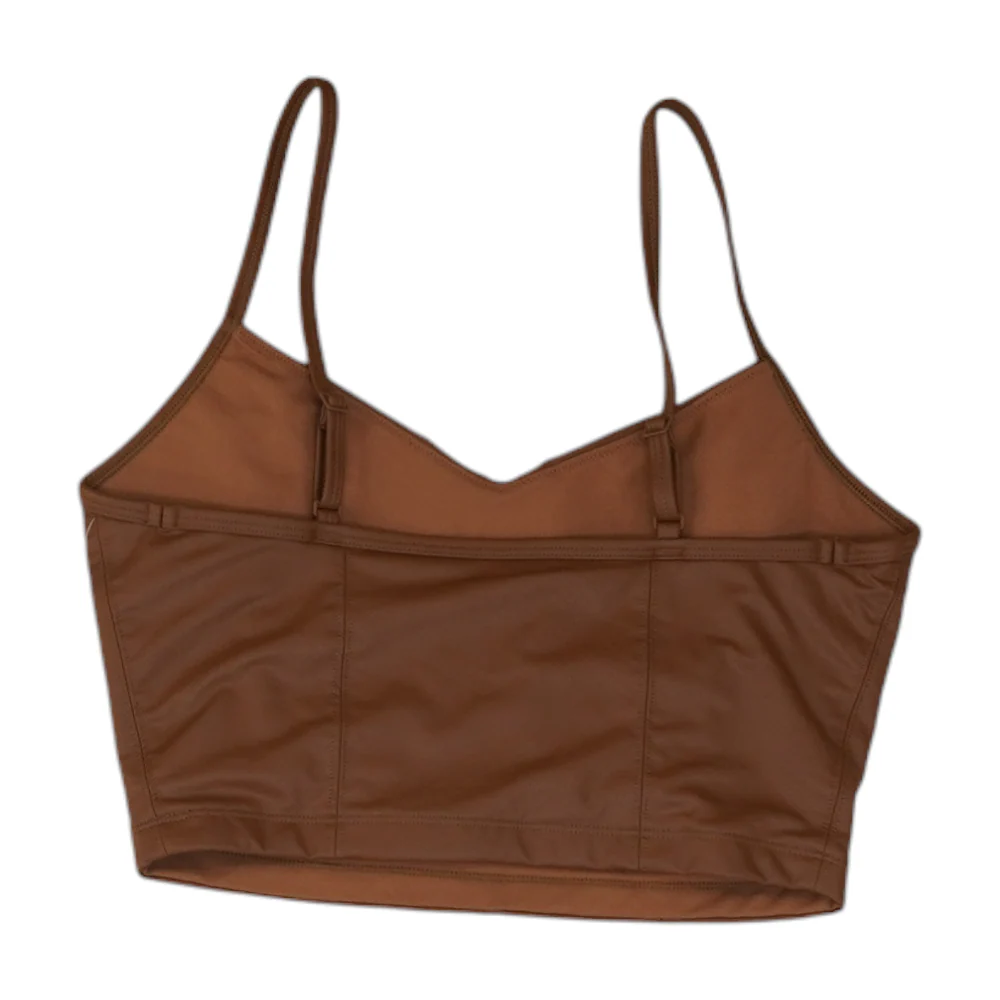 Brown Cropped Blouse - Image 2