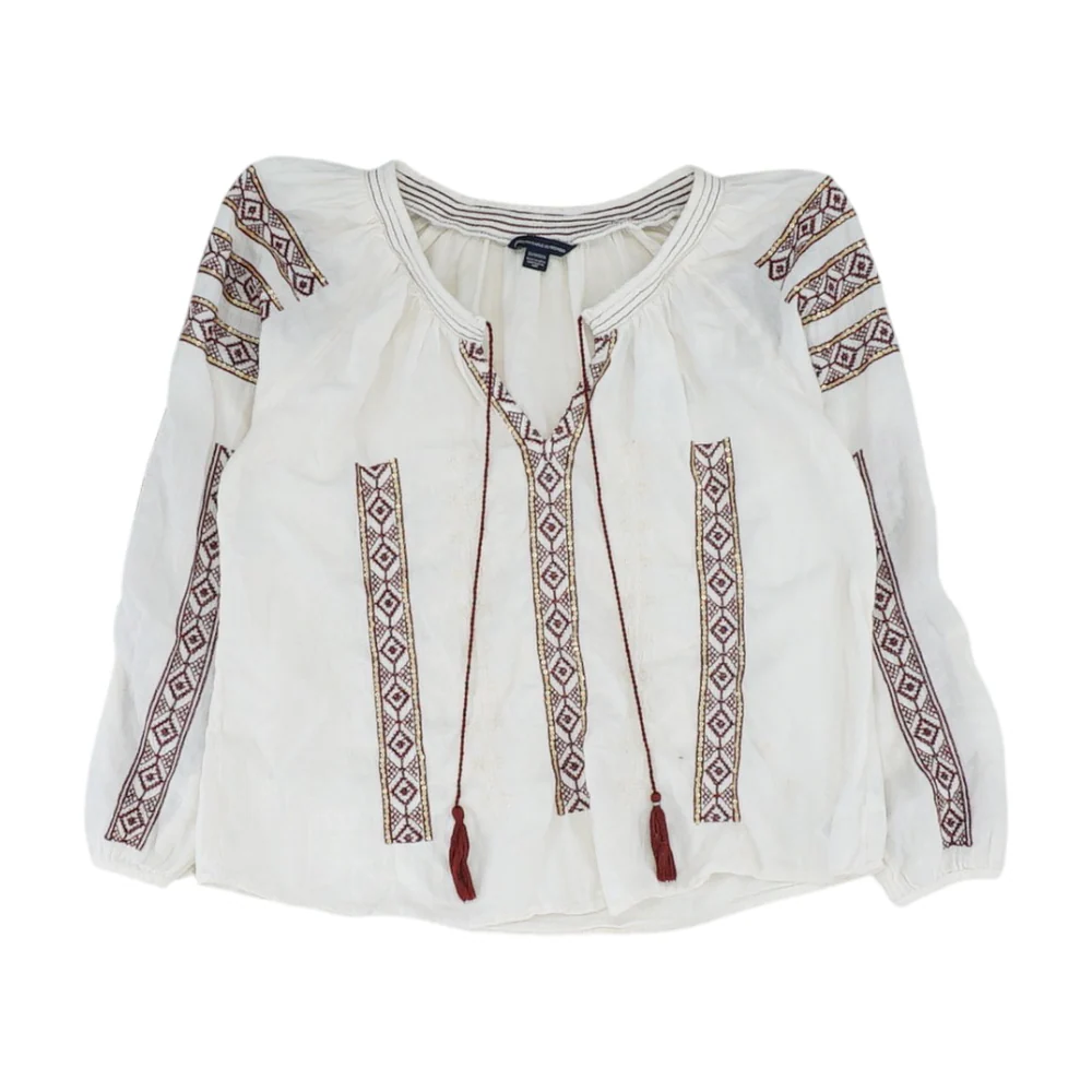 Beige Abstract Blouse