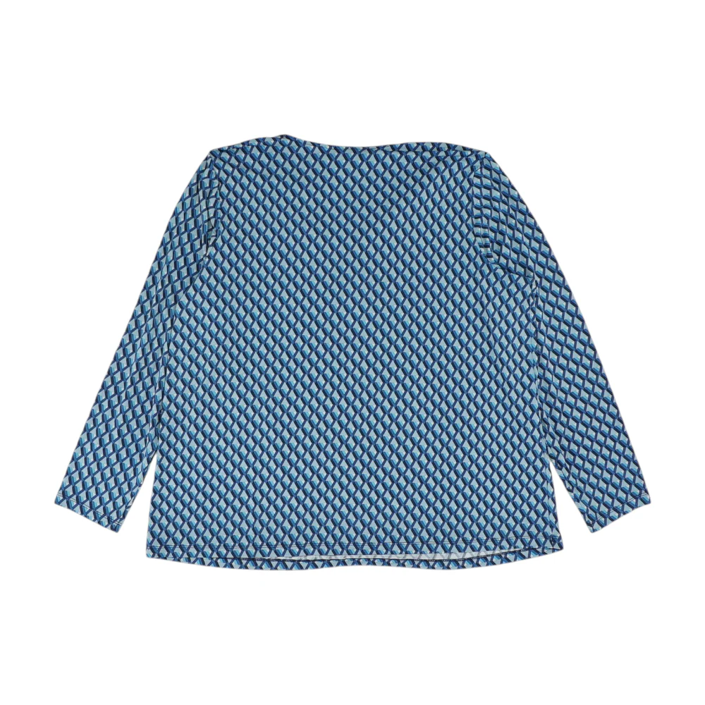 Blue Plus Geometric Blouse - Image 2