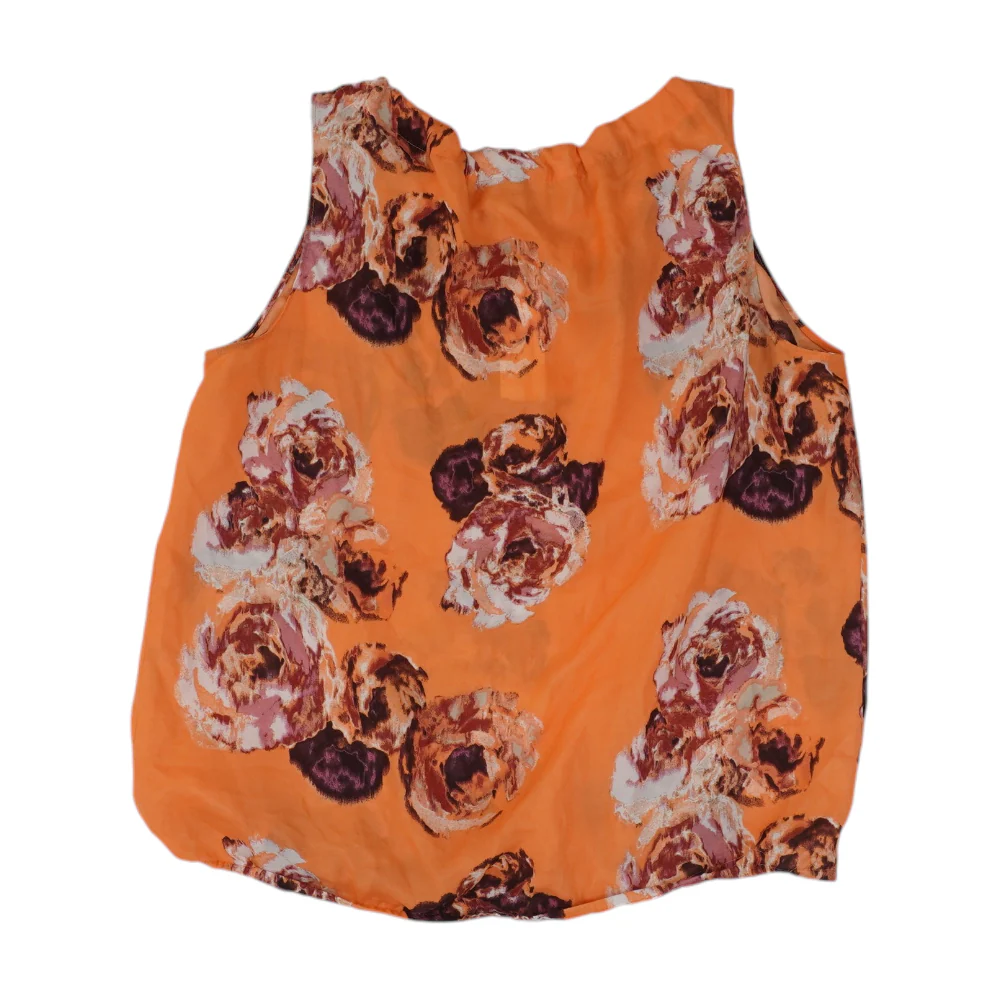 Orange Petite Floral Blouse - Image 2