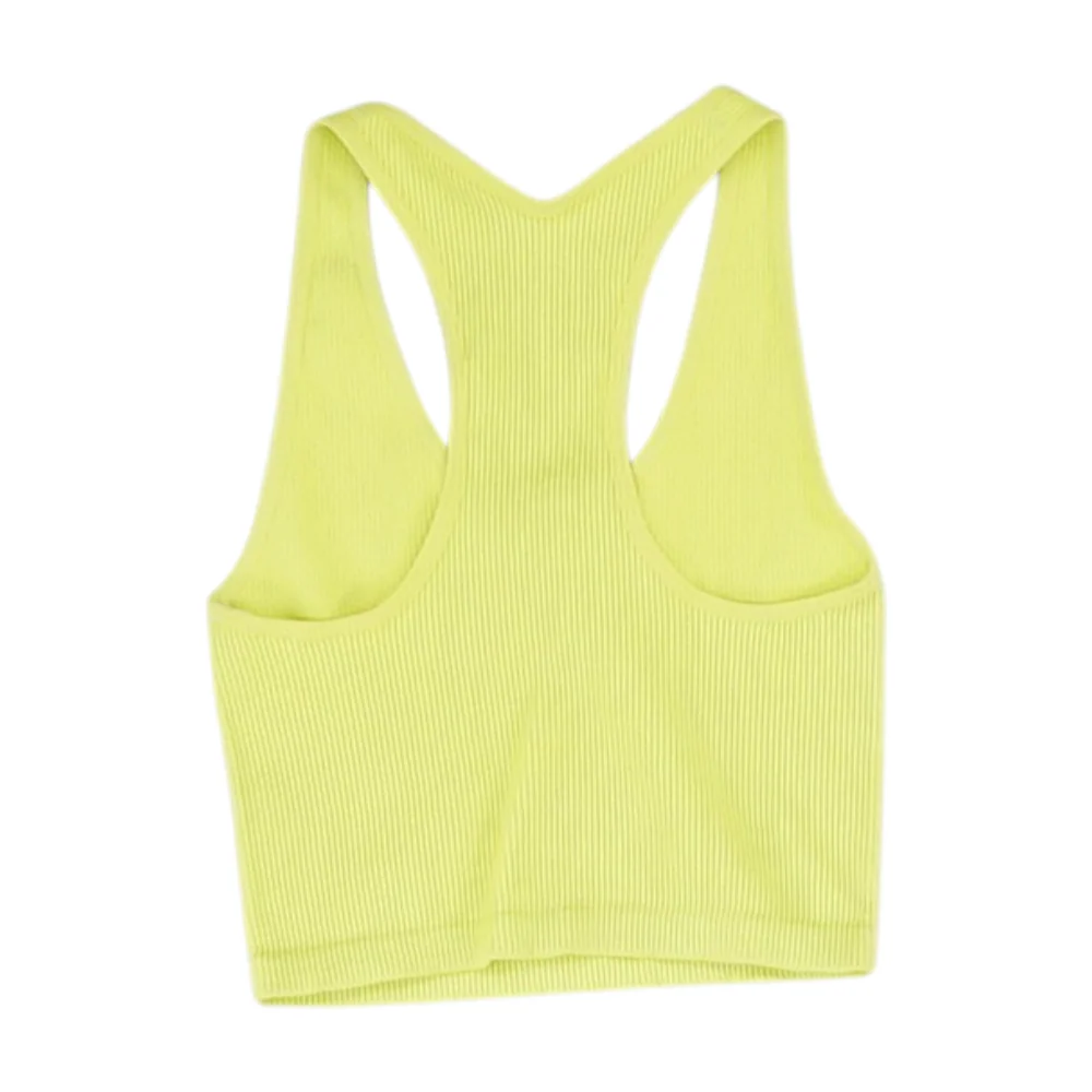 Neon Yellow Cropped Blouse - Image 2