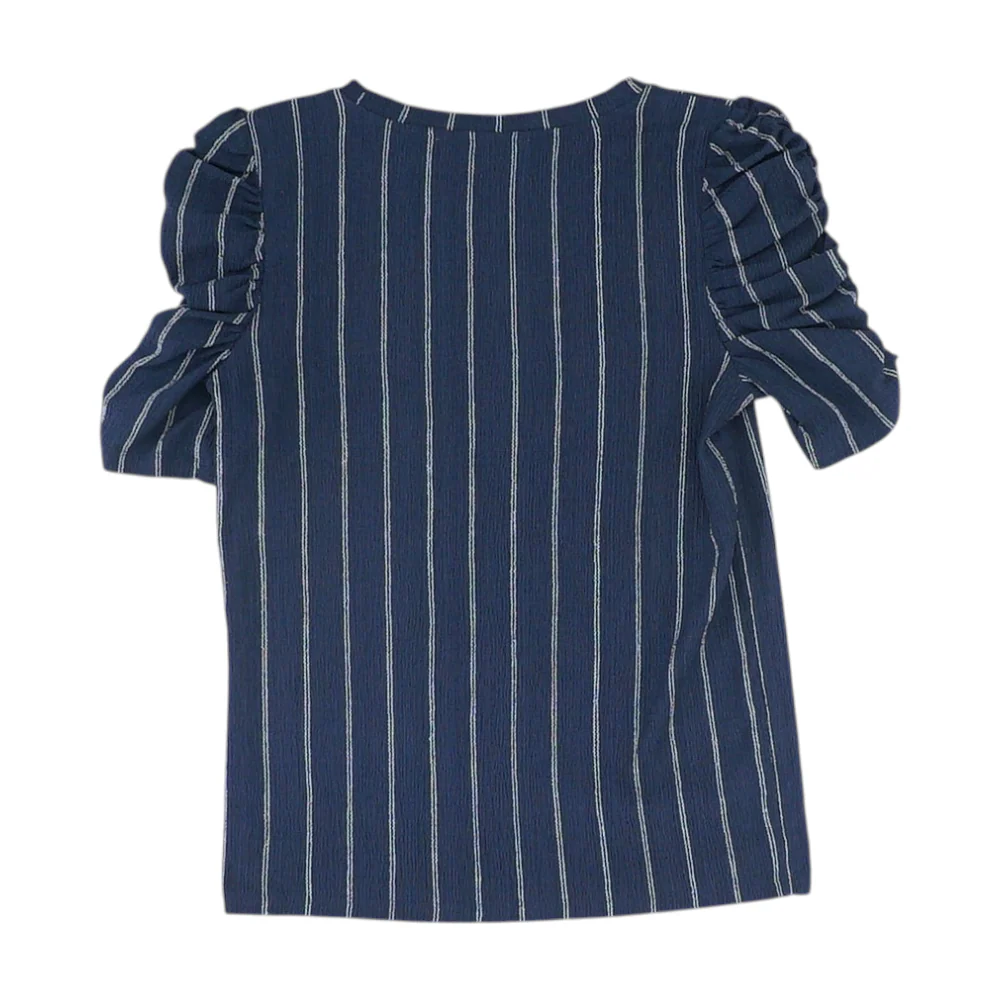 Navy Striped Blouse - Image 2