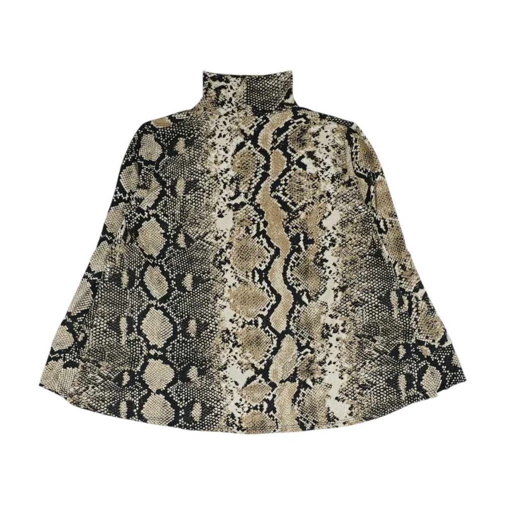 Tan Animal Print Blouse - Image 2