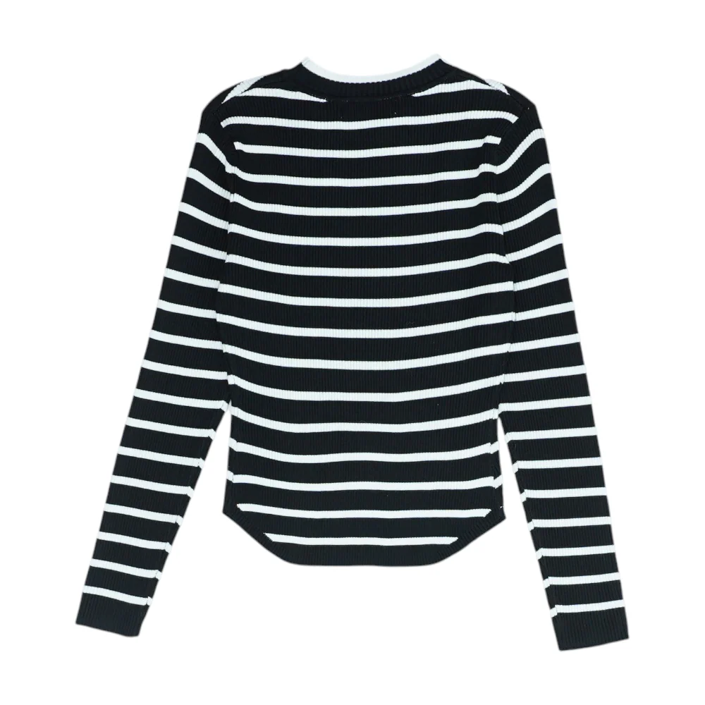 Black Striped Blouse - Image 2