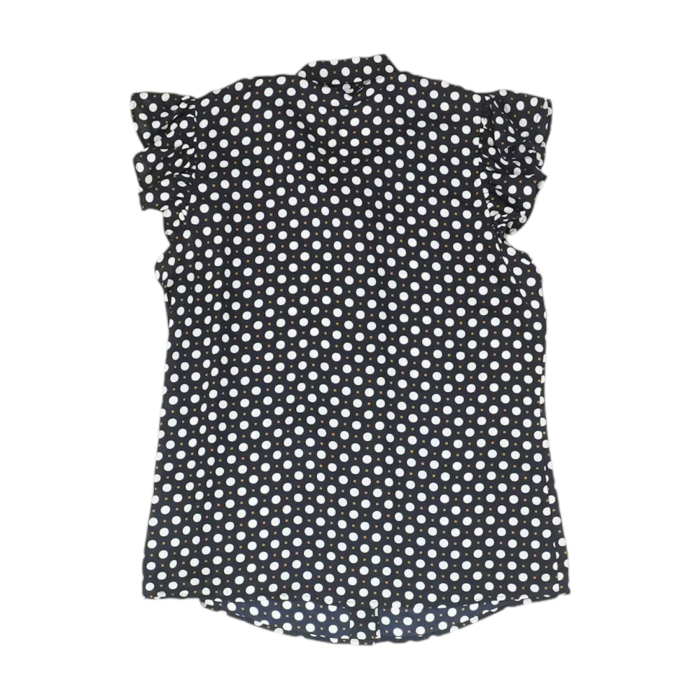 Navy Polka Dot Blouse - Image 2