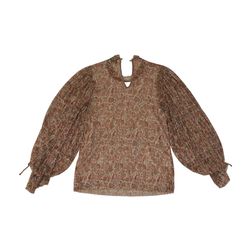 Brown Floral Blouse - Image 2