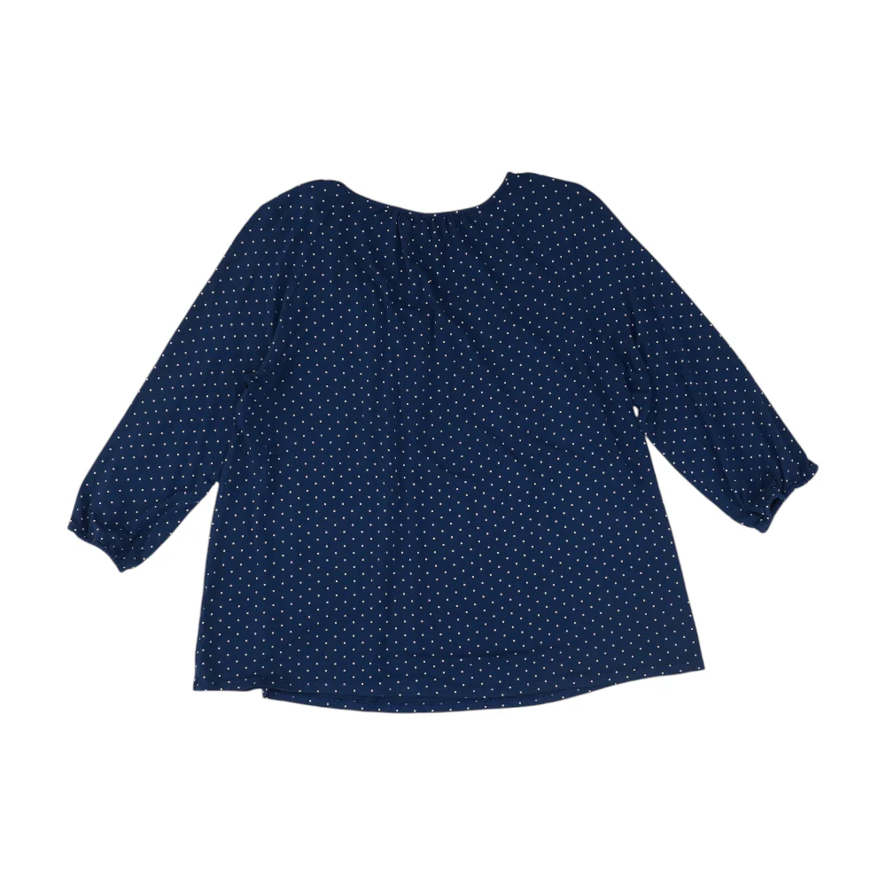 Navy Polka Dot Blouse - Image 2