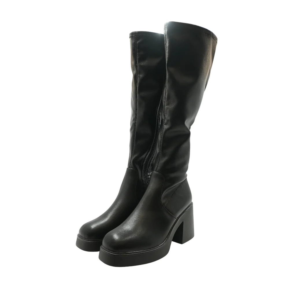Black Knee-High Boots