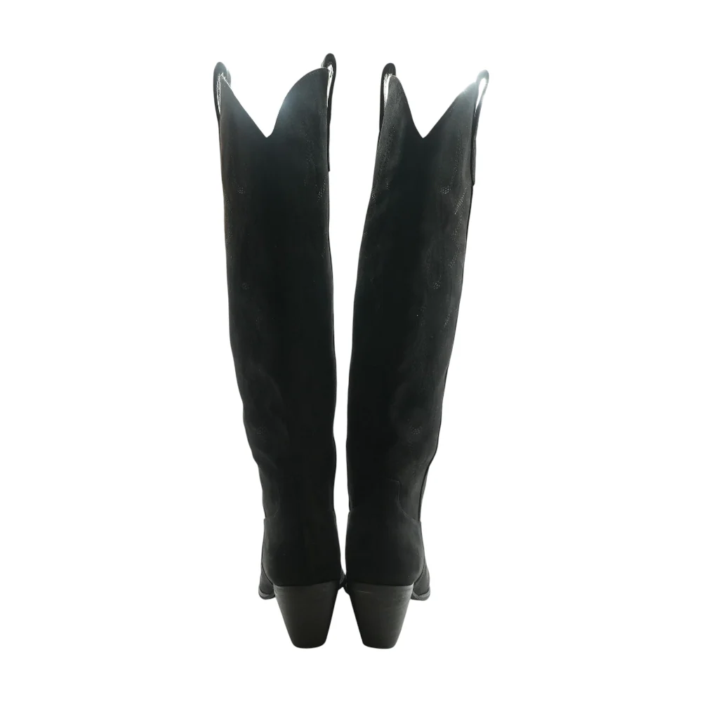 Black Knee-High Boots - Image 2
