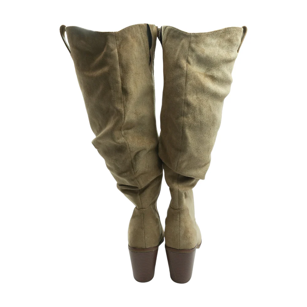 Beige Knee-High Boots - Image 2