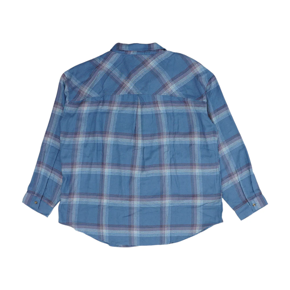 Blue Plaid Flannel Button Down - Image 2
