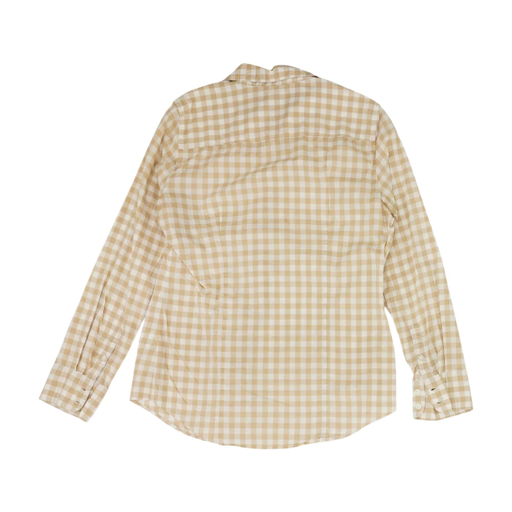 Beige Check Button Down - Image 2