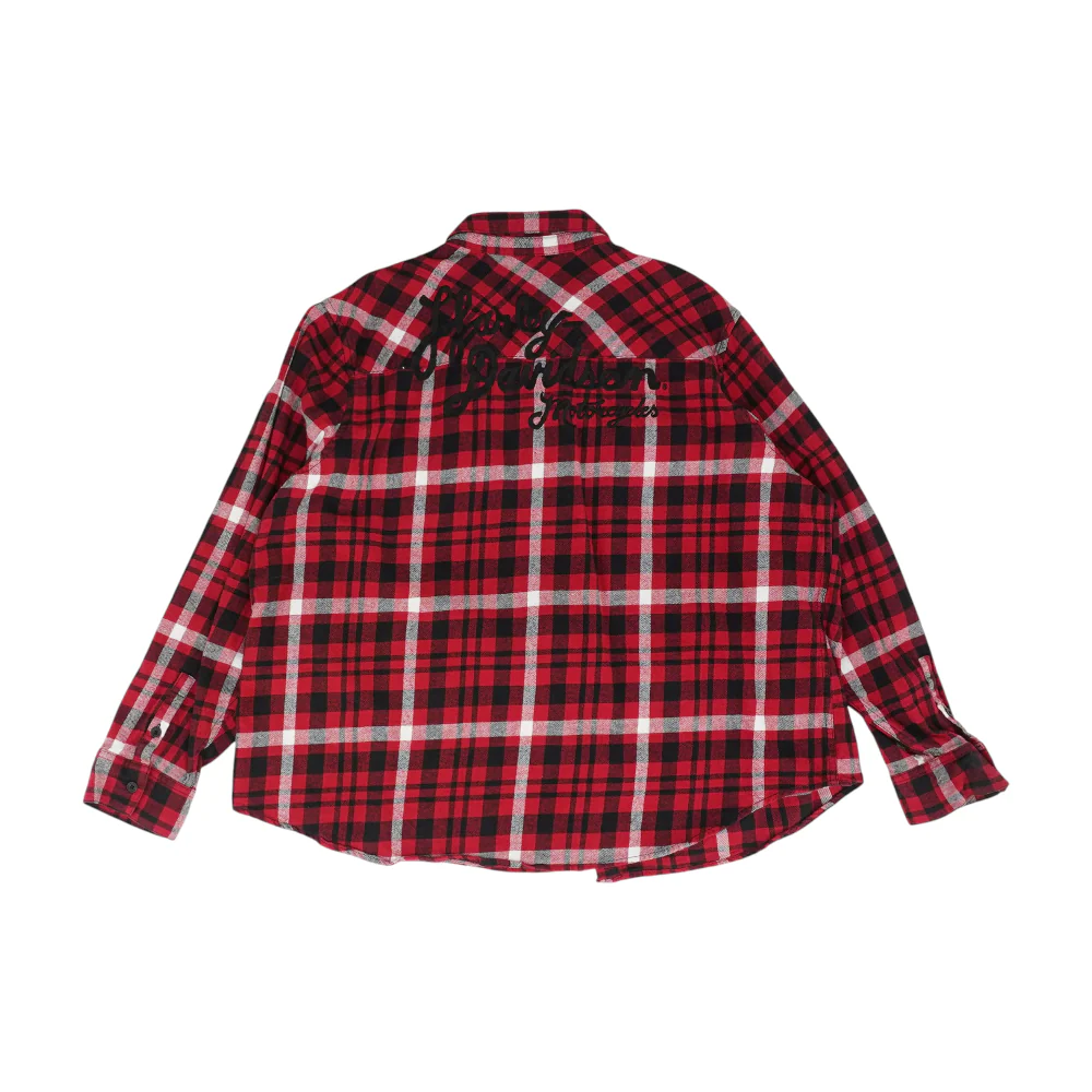 Red Plaid Flannel Button Down - Image 2