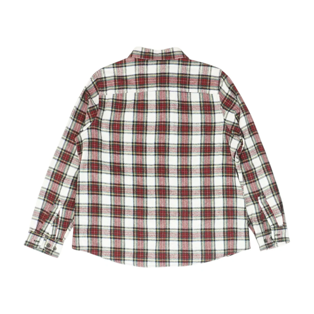 White Petite Plaid Flannel Button Down - Image 2
