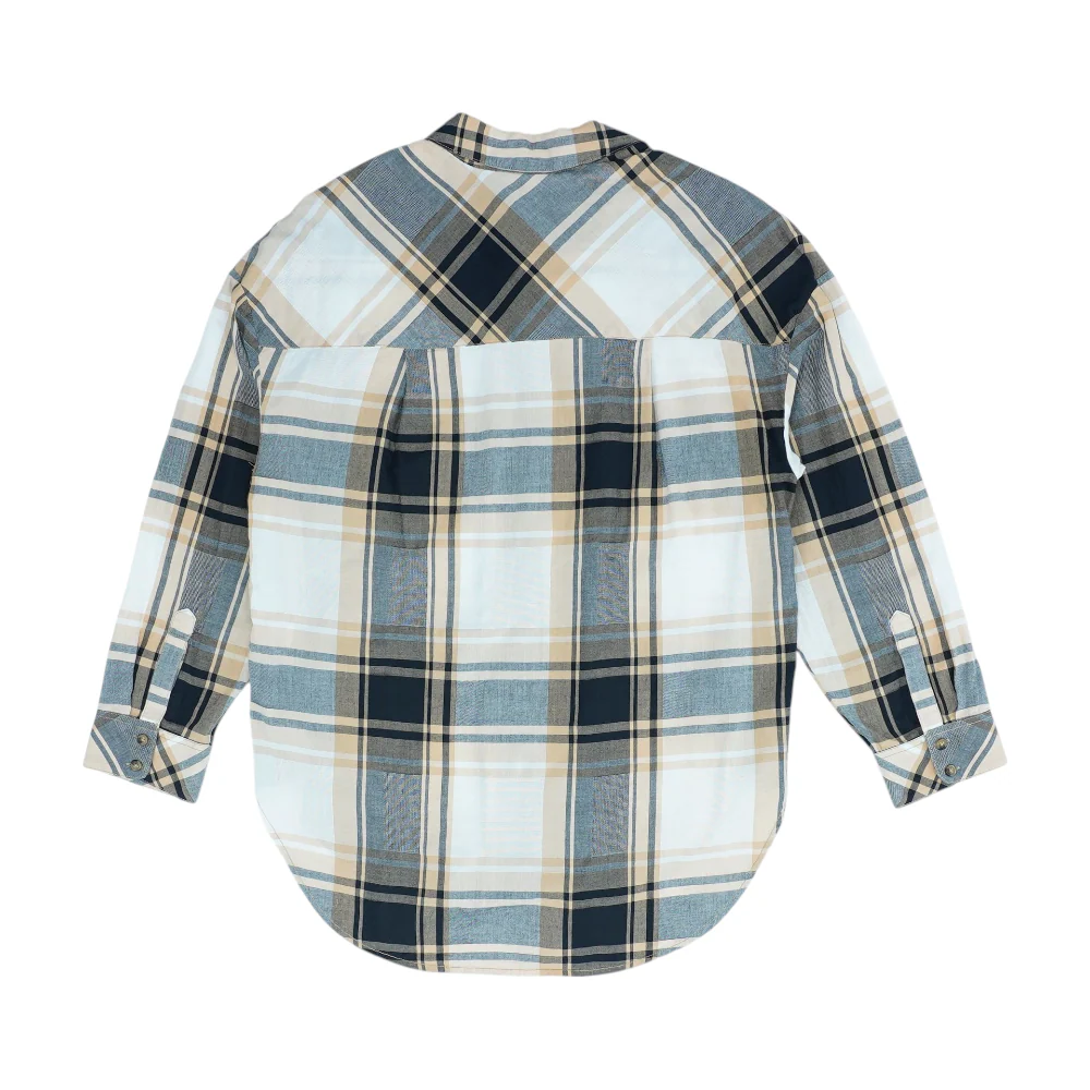 Beige Plaid Button Down - Image 2