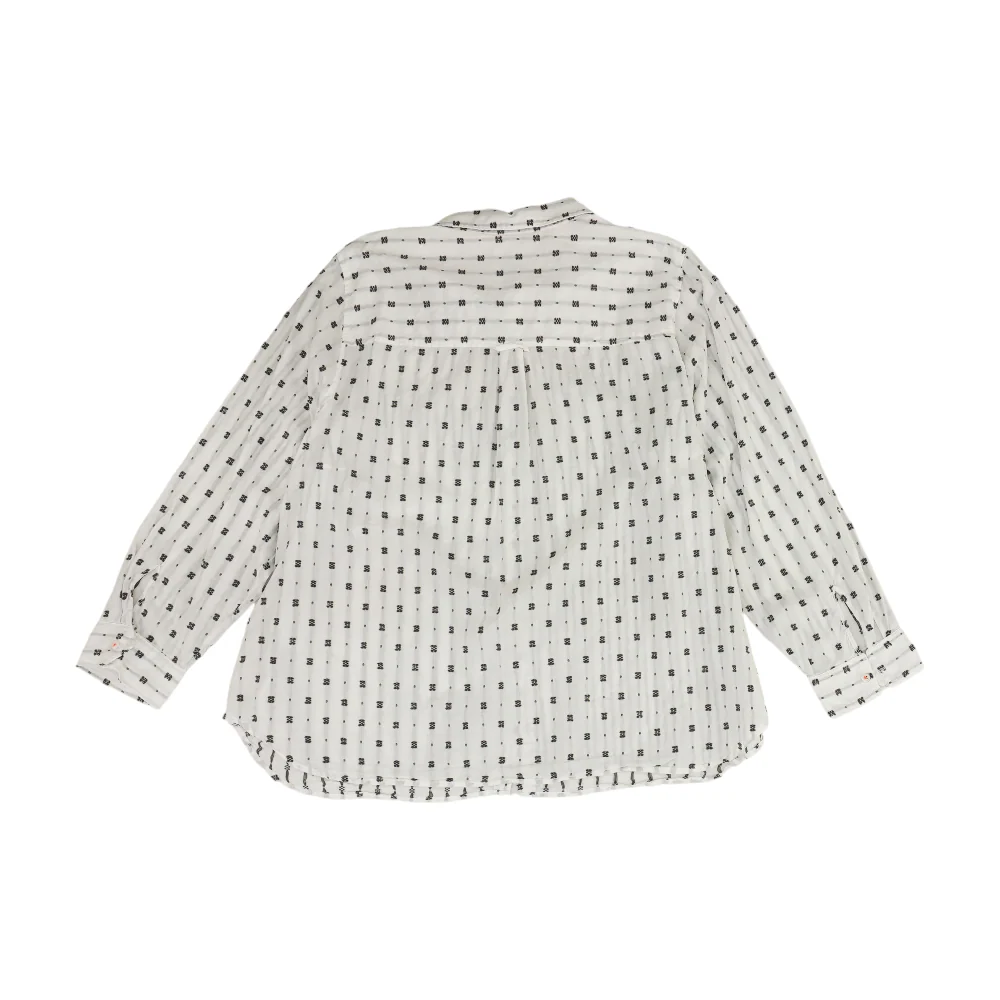 White Plus Print Button Down - Image 2