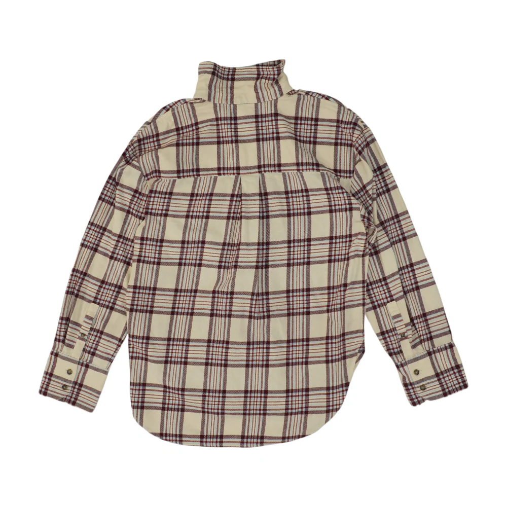 Ivory Plaid Flannel Button Down - Image 2