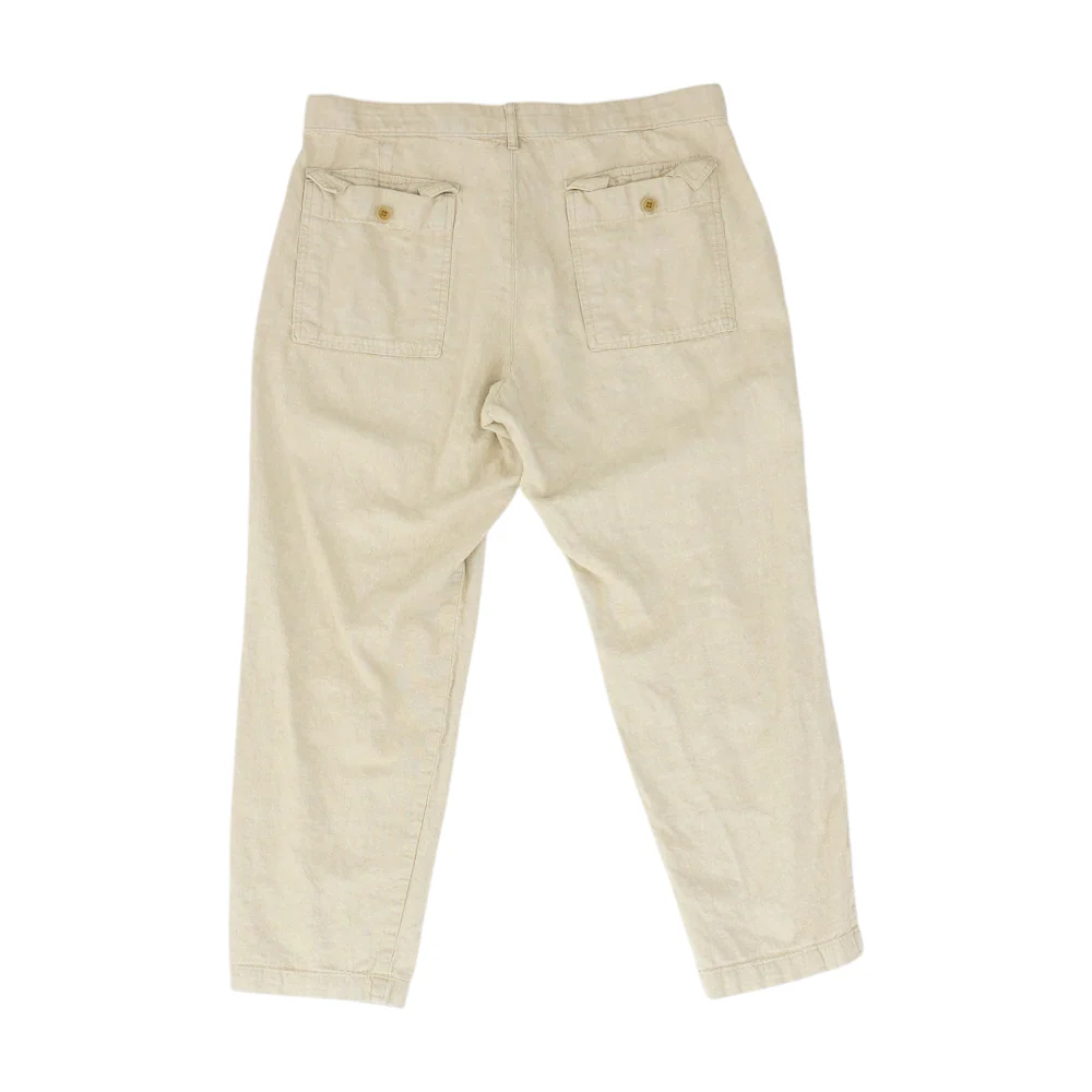 Khaki Solid Chino Capris - Image 2