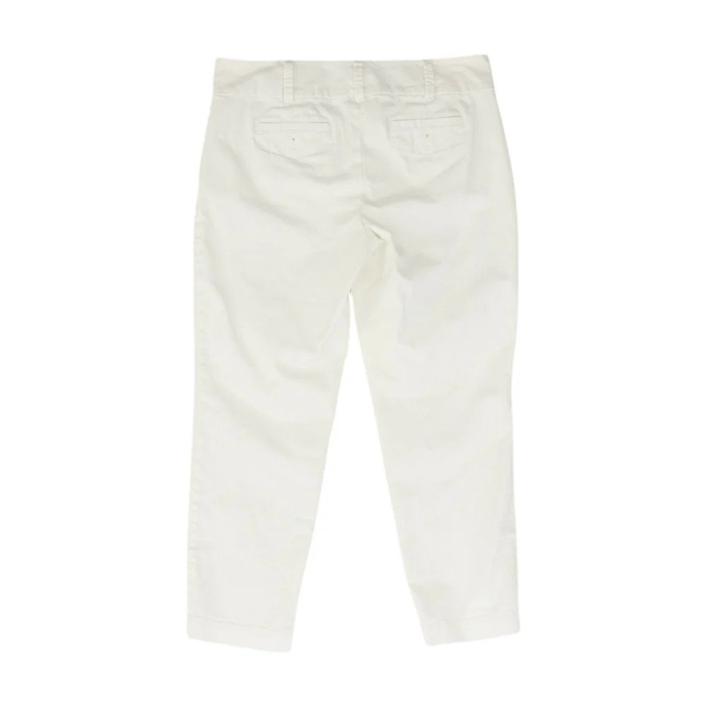 White Solid Chino Capris - Image 2