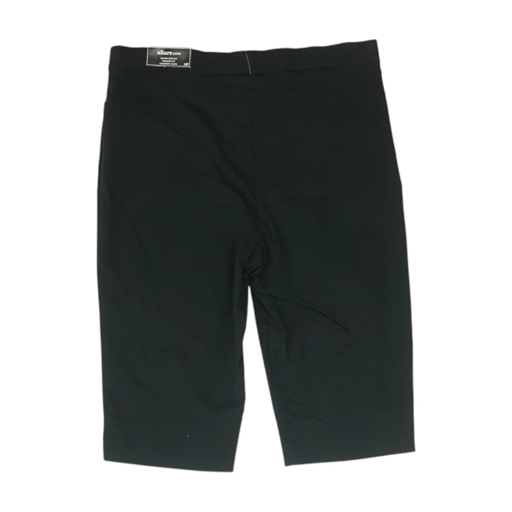 Black Solid Chino Capris - Image 2